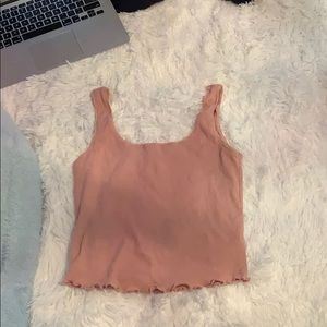 baby pink cropped tank